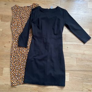 Two Old Navy Ponte Knit Dresses